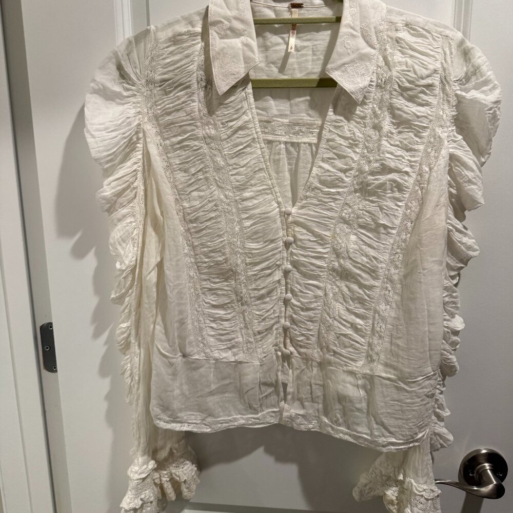 Free People Ruffle Blouse